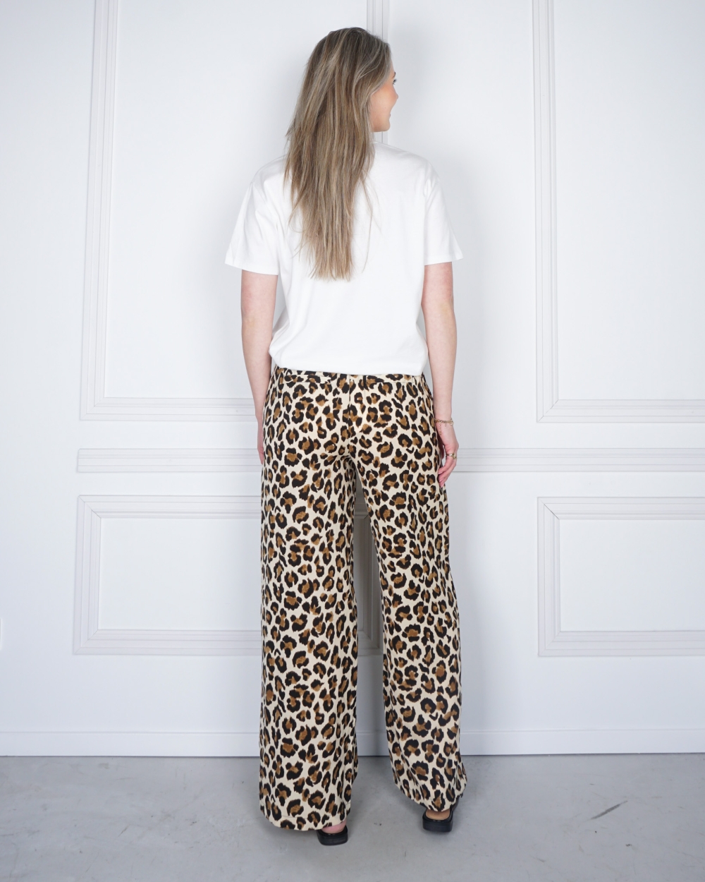 BROEK OLIVA LEOPARD