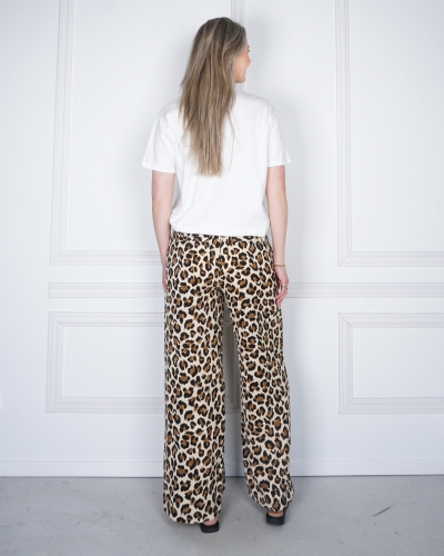 BROEK OLIVA LEOPARD