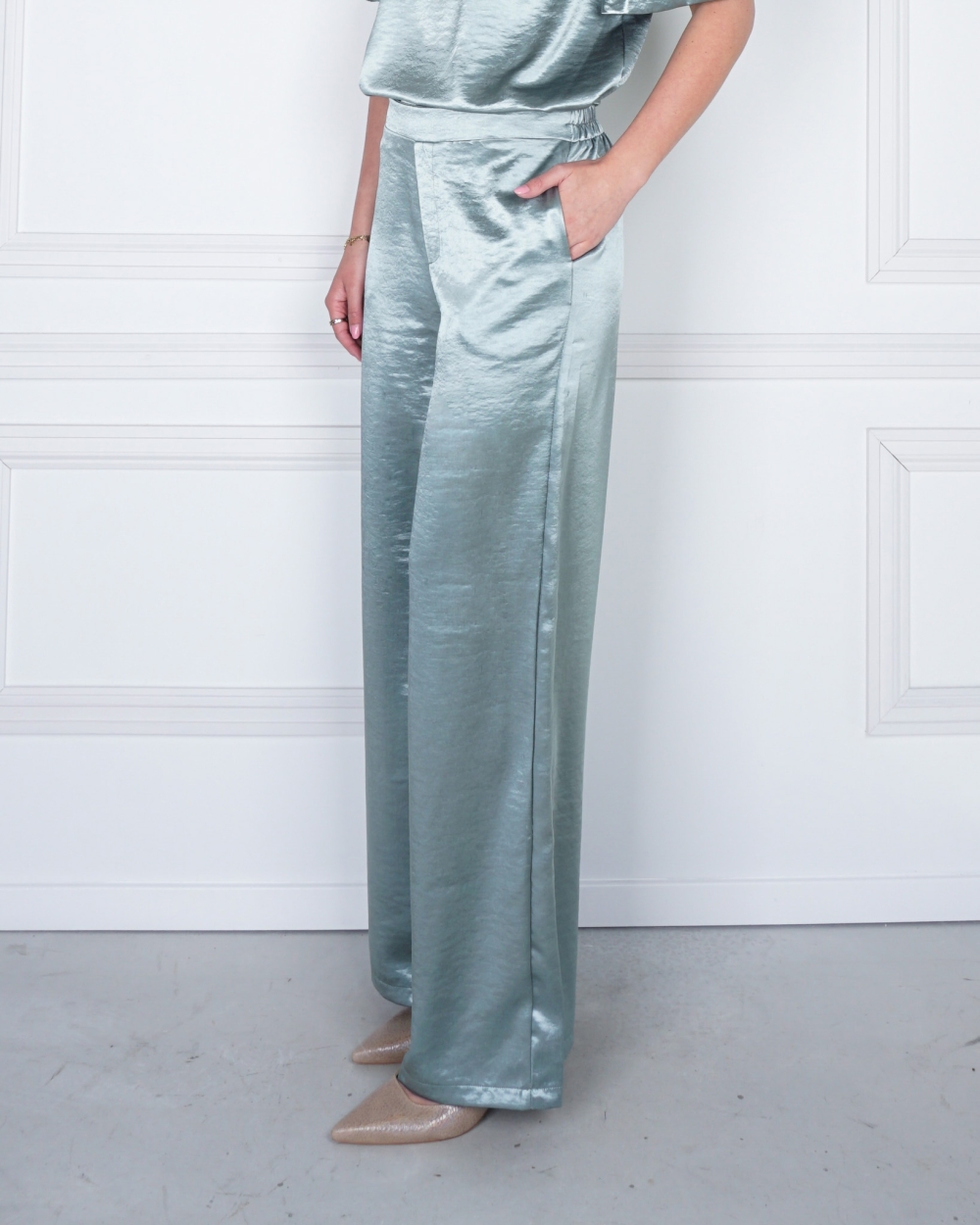 SATIJNEN BROEK LUCIA GROEN