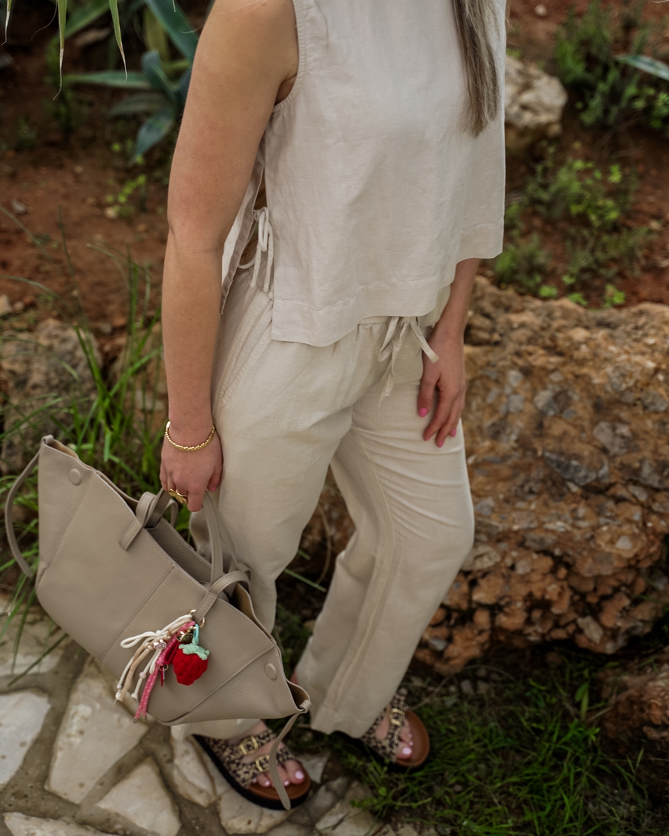 BROEK SONAR LINEN BEIGE