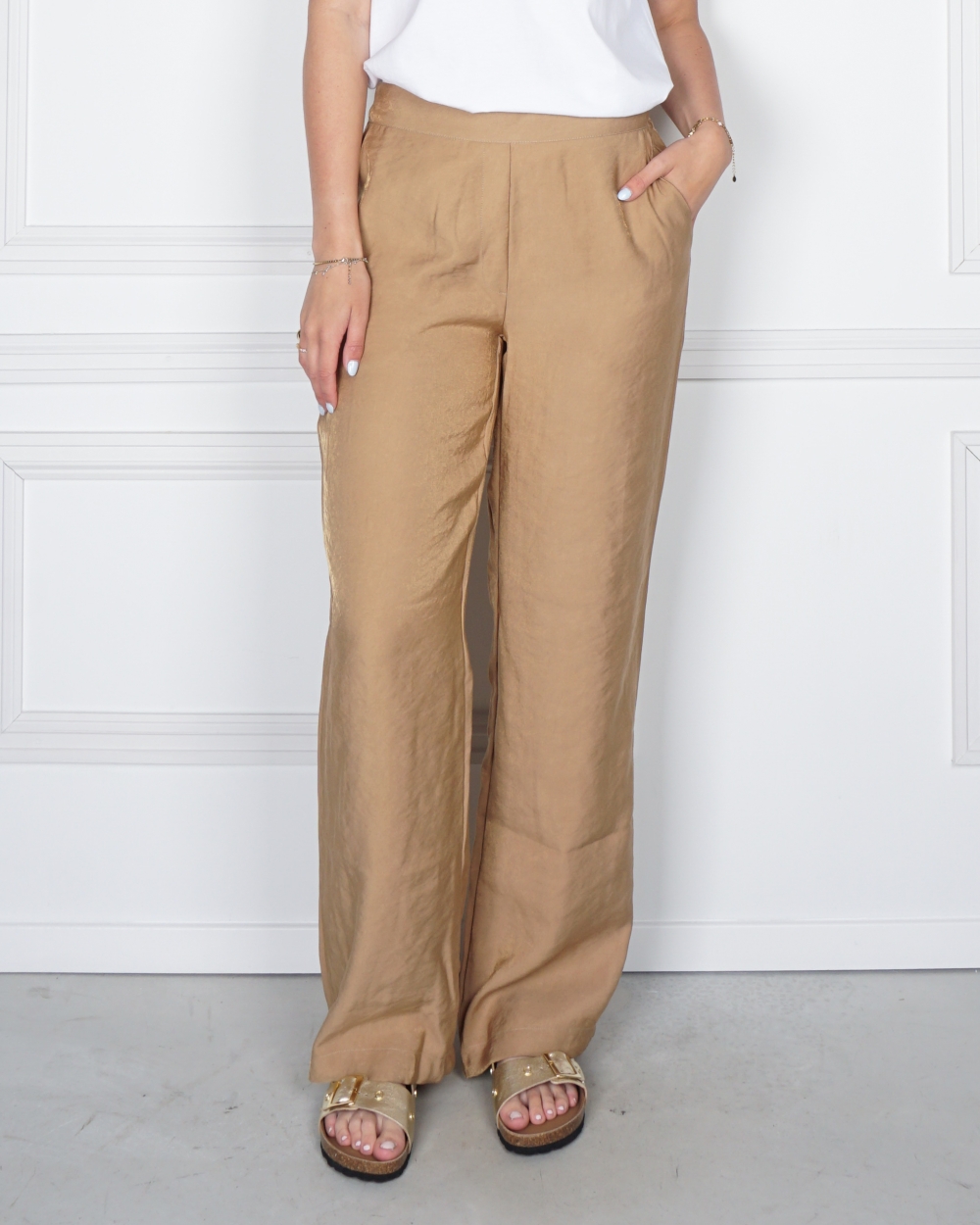 LINNENLOOK BROEK CAMEL