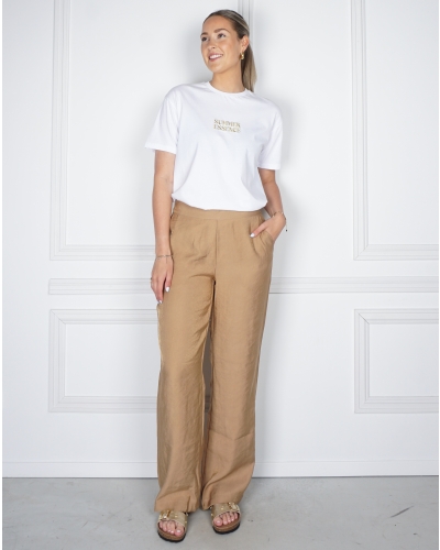 LINNENLOOK BROEK CAMEL