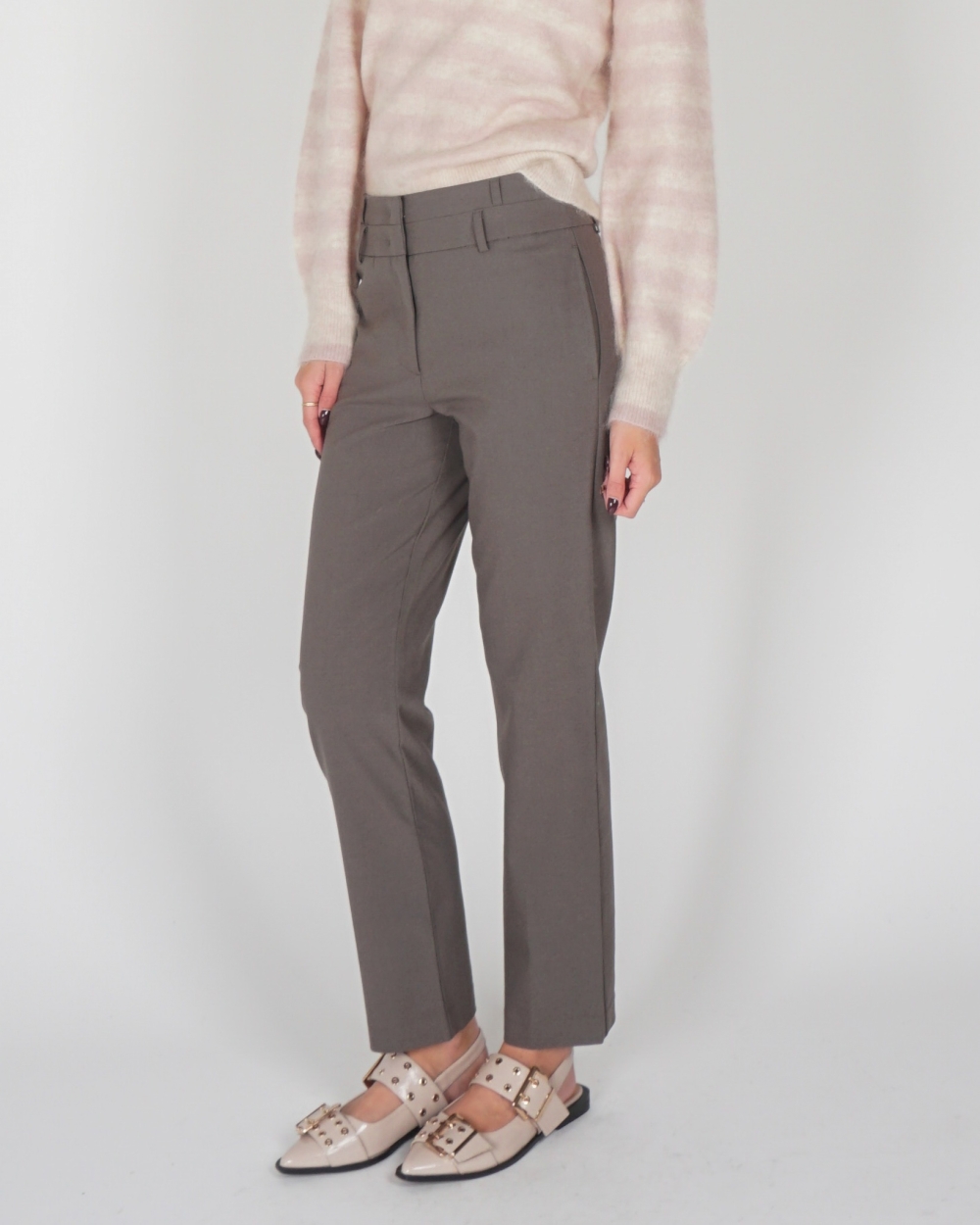 HIGH WAIST PANTALON GRIJS