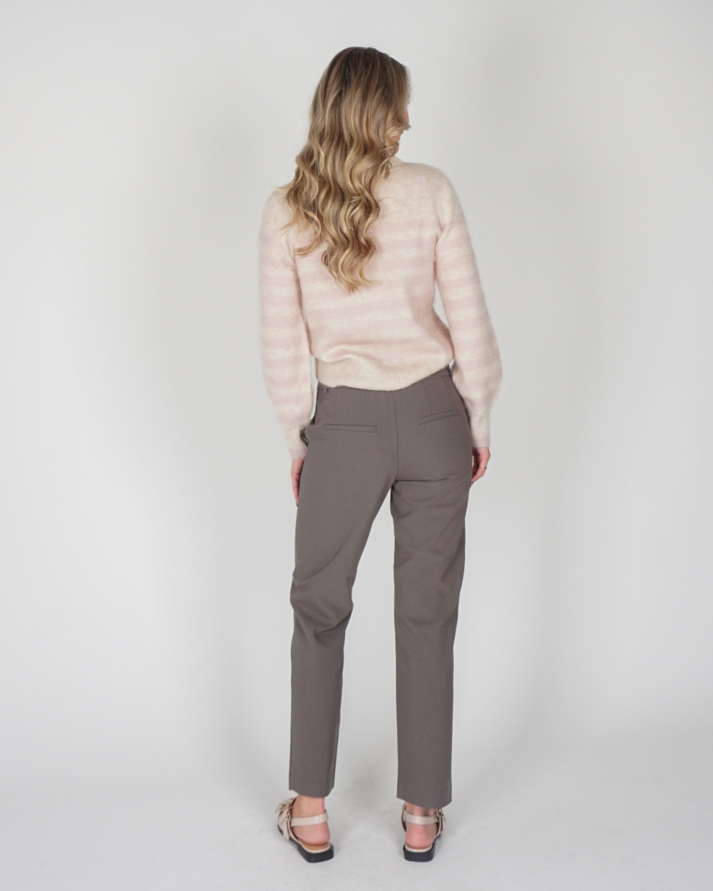 HIGH WAIST PANTALON GRIJS