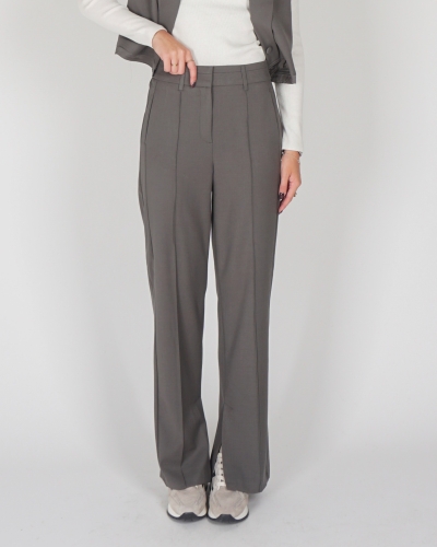 WIDE LEG PANTALON MET NADEN GRIJS