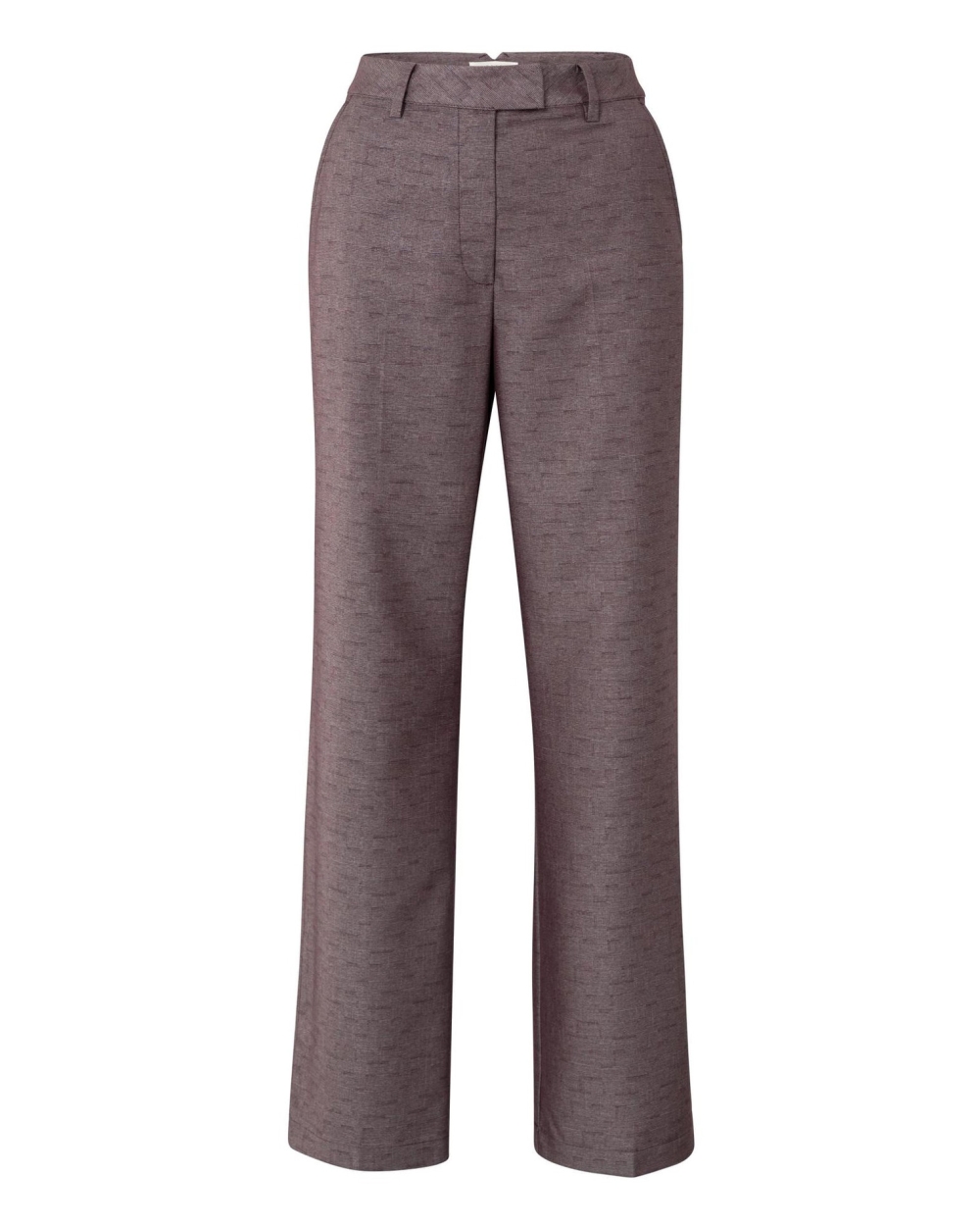 SHINY WIDE LEG BROEK PLUM