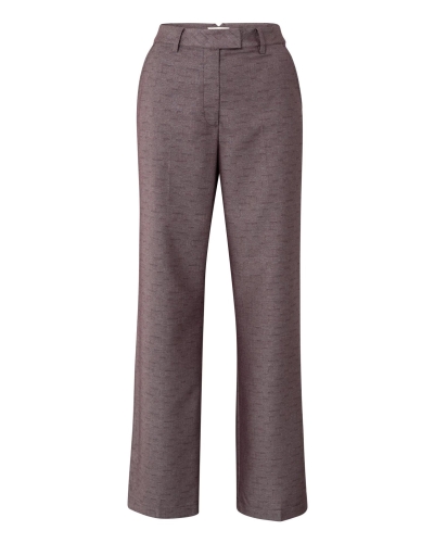 SHINY WIDE LEG BROEK PLUM