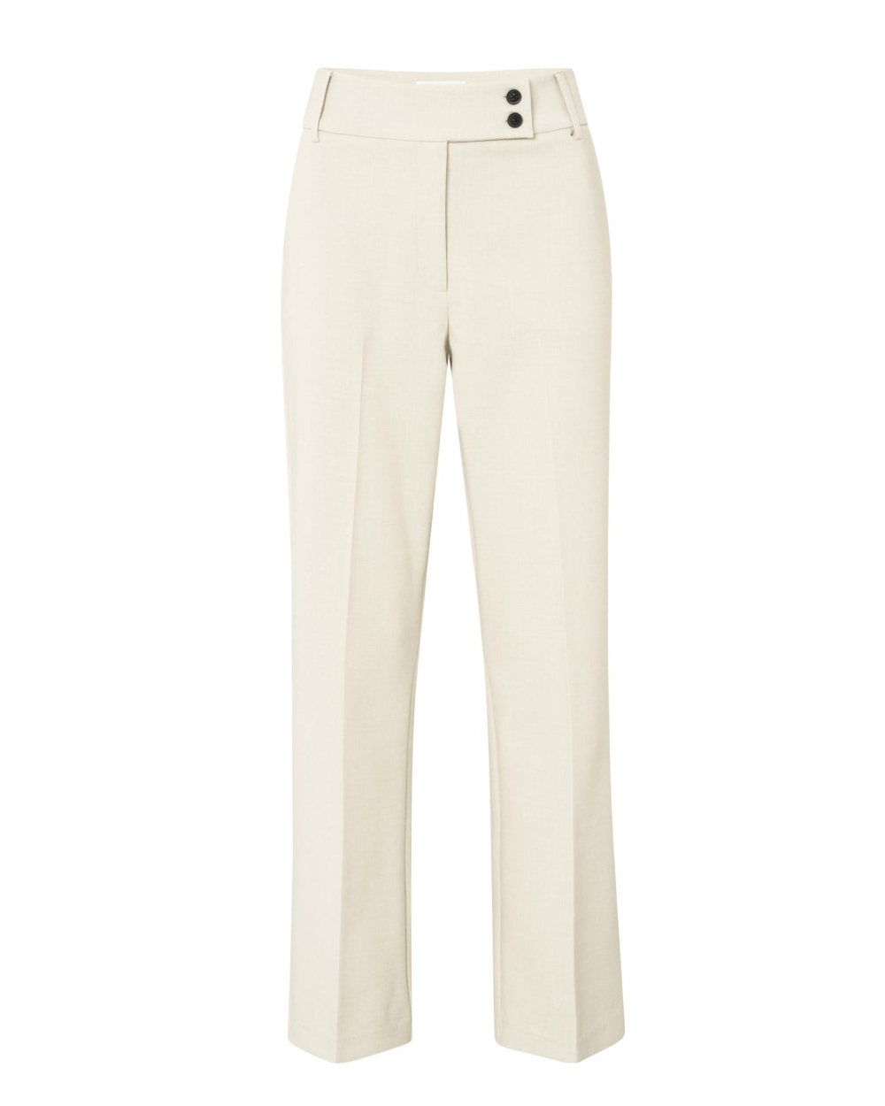 BROEK MET SCHUINE KNOPEN BEIGE