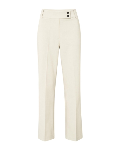 BROEK MET SCHUINE KNOPEN BEIGE