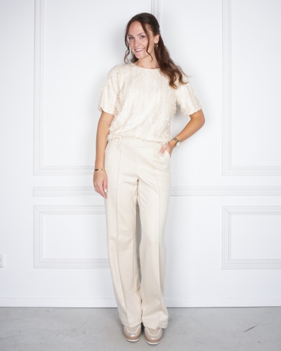 PANTALON JILL SCUBA OFF WHITE