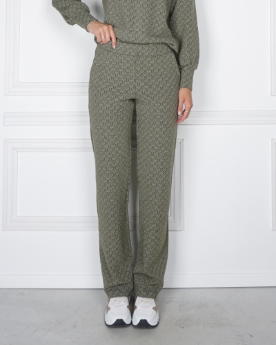 BROEK MET PRINT GROEN