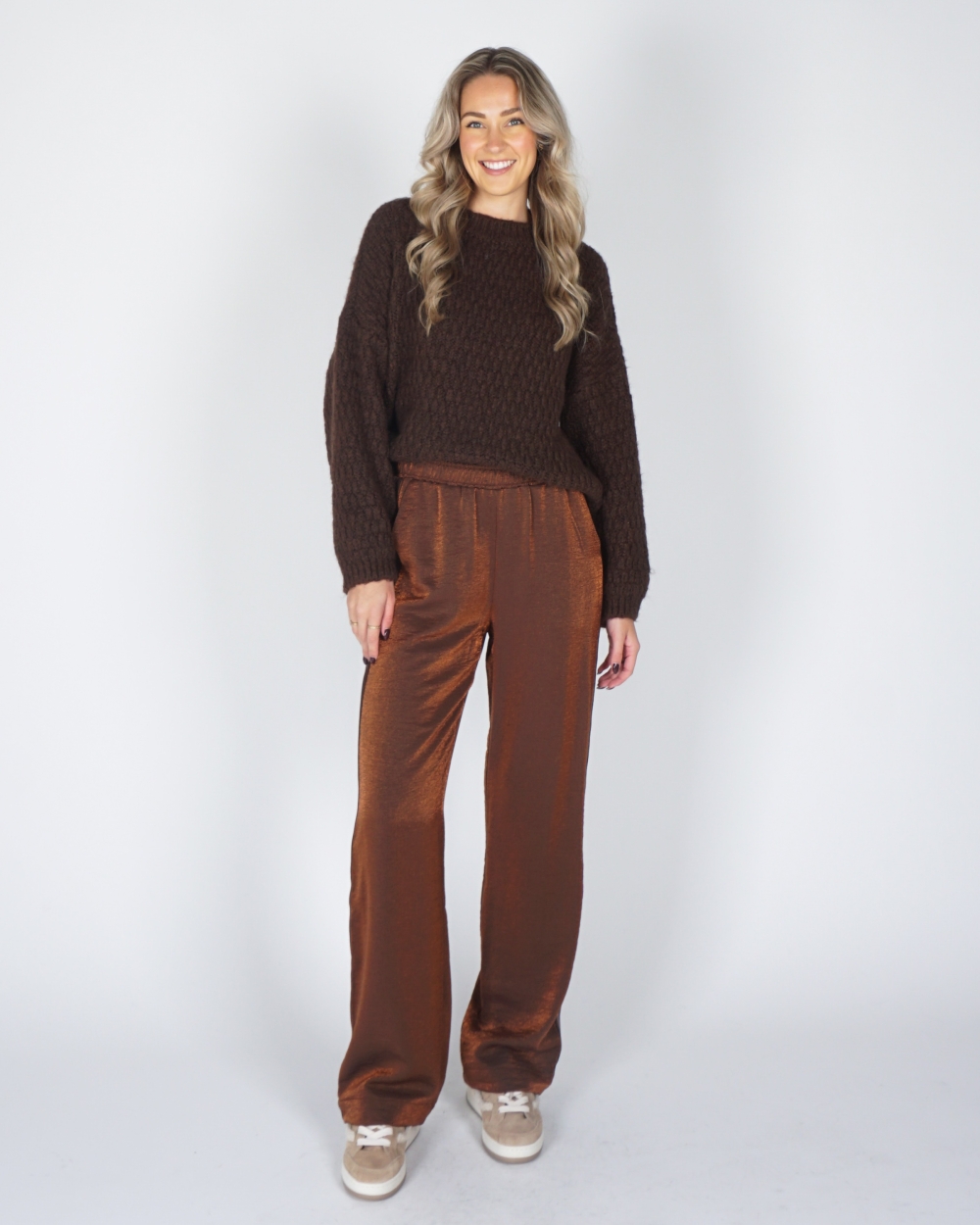SHIMMER PANTALON MET BIES BRONS
