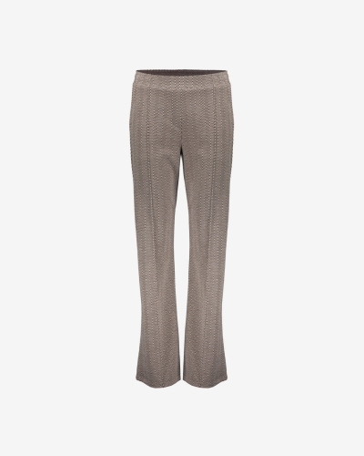 FLARED BROEK MET ZIGZAGPATROON