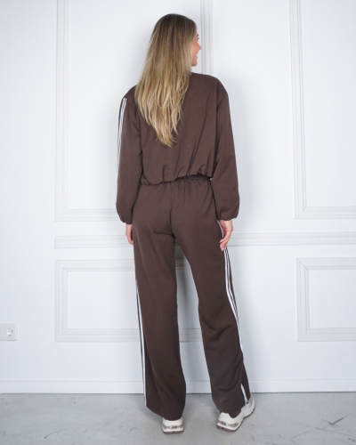 PANTALON MET BIES DONKERBRUIN