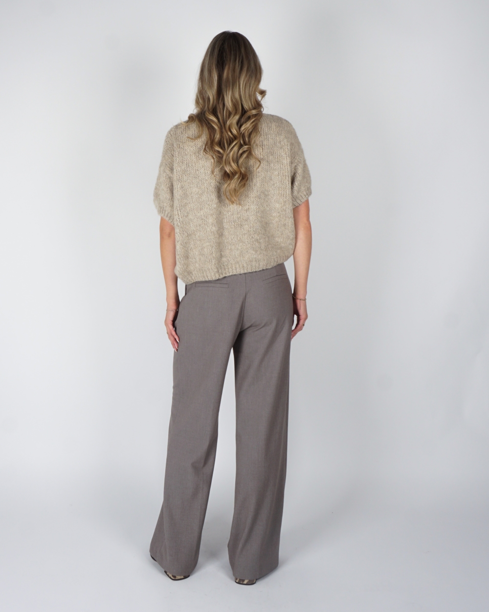 WIDE LEG PANTALON LUCY TAUPE