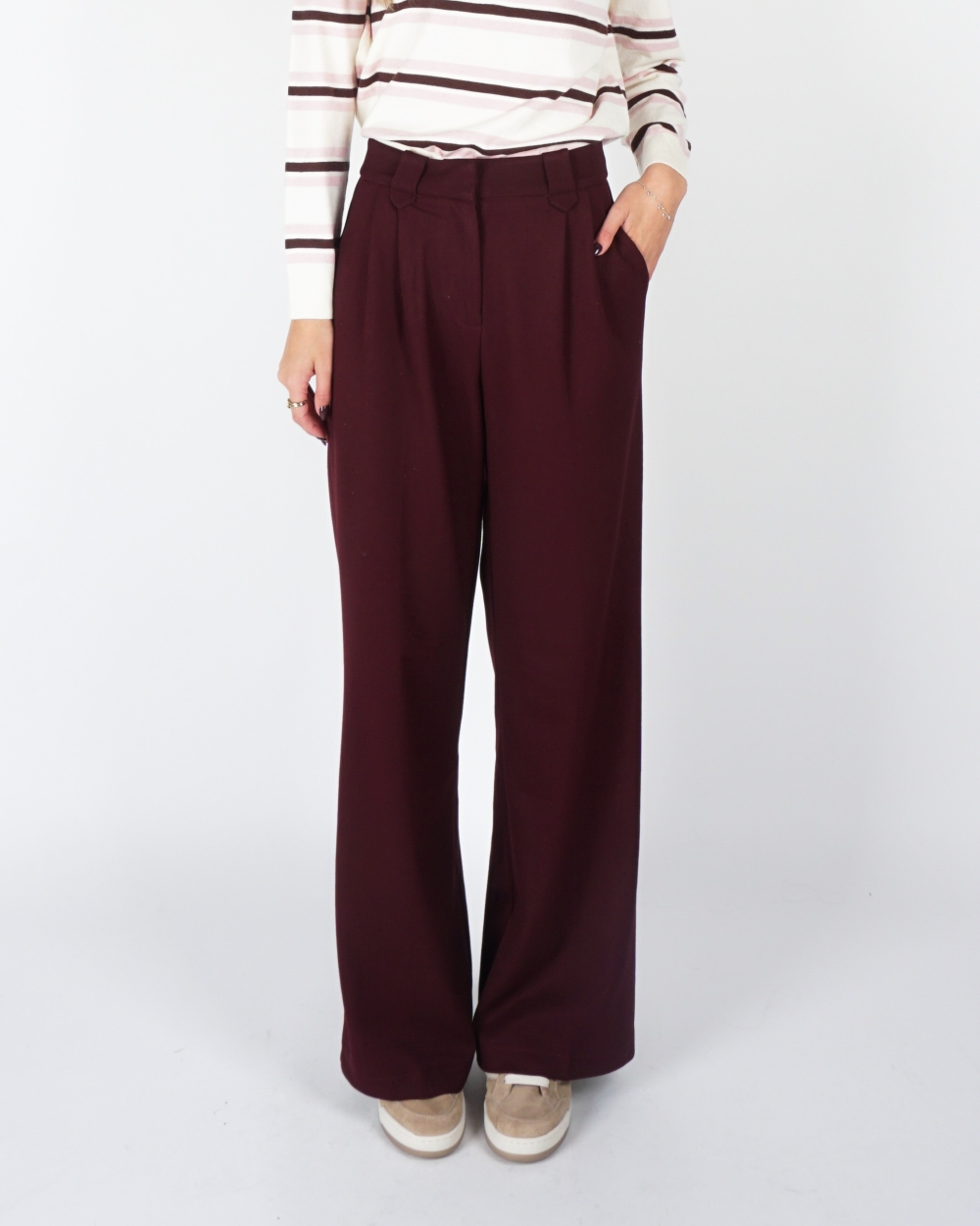 WIDE LEG PANTALON LUCY BORDEAUX