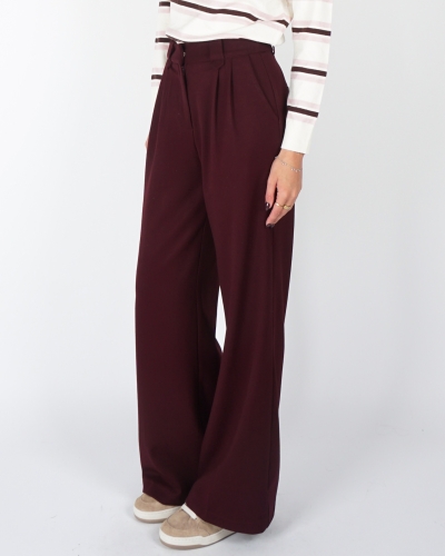 WIDE LEG PANTALON LUCY BORDEAUX