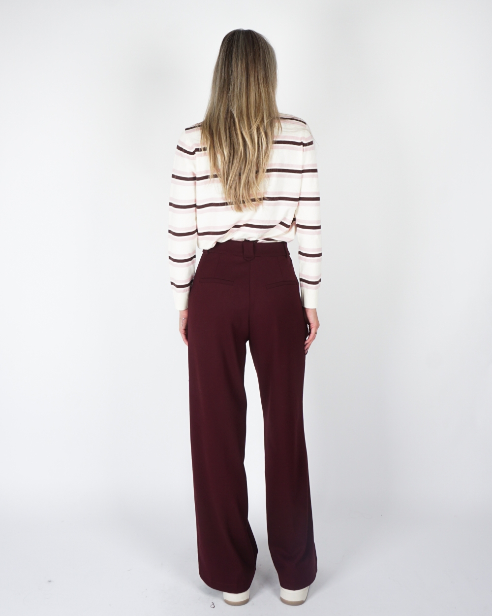 WIDE LEG PANTALON LUCY BORDEAUX