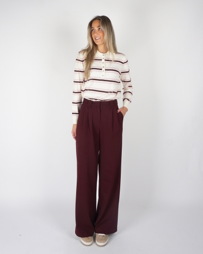 WIDE LEG PANTALON LUCY BORDEAUX