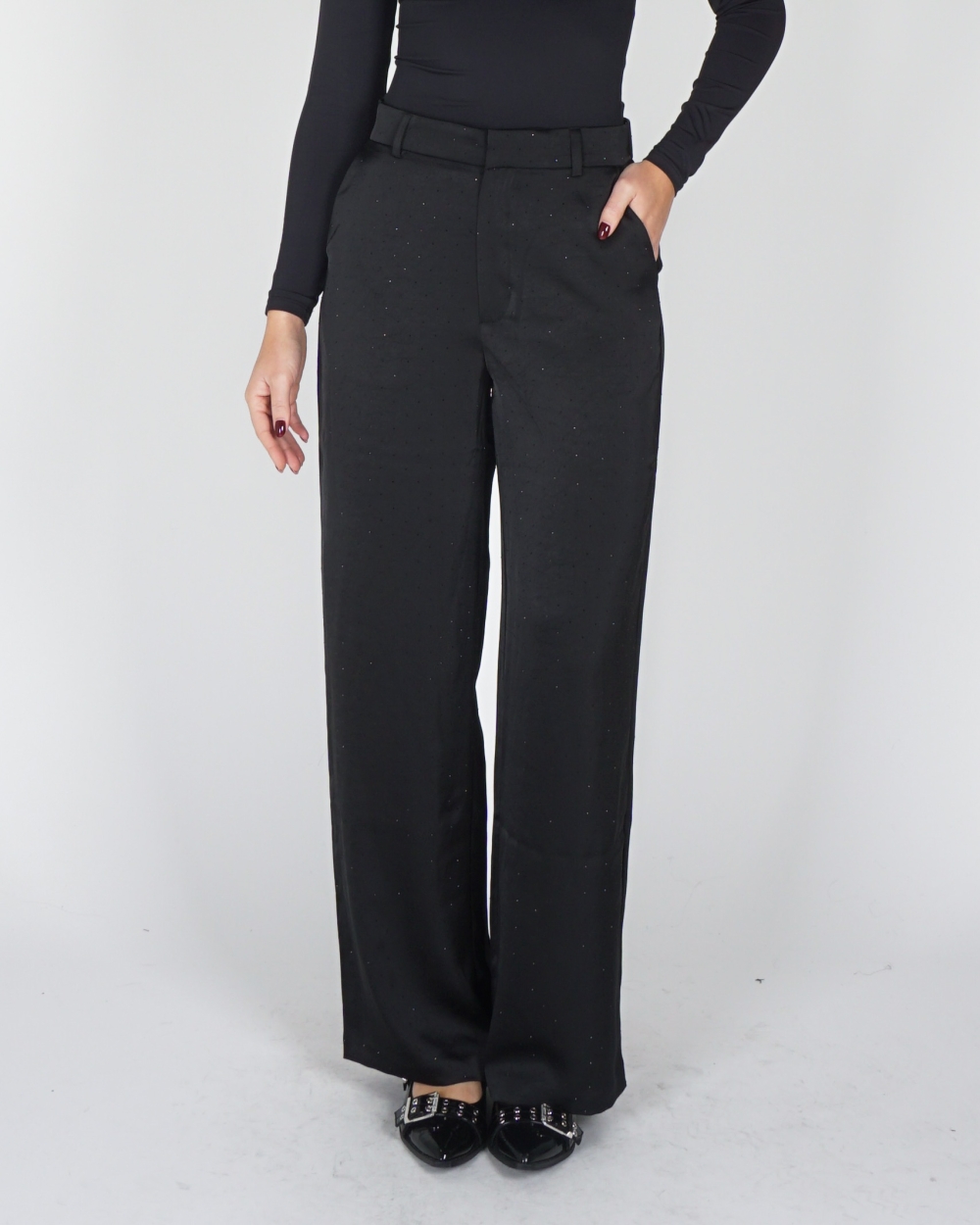 PANTALON EMMETT CRYSTAL ZWART