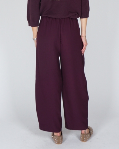 OVERSLAG PANTALON AUBERGINE