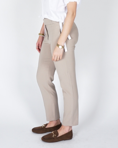 PANTALON MET HOGE TAILLE EN CEINTUUR BEIGE