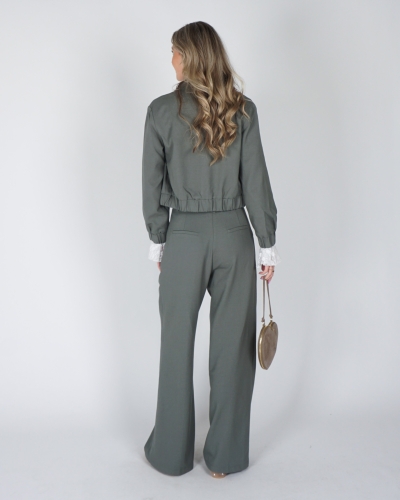 WIDE LEG PANTALON LUCY GROEN
