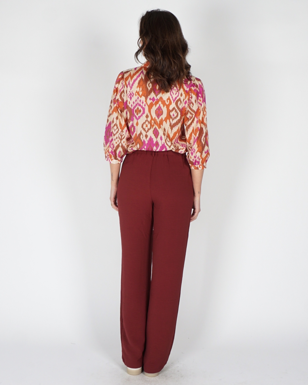 STRAIGHT PANTALON BORDEAUX