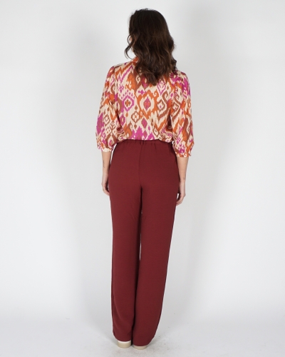 STRAIGHT PANTALON BORDEAUX