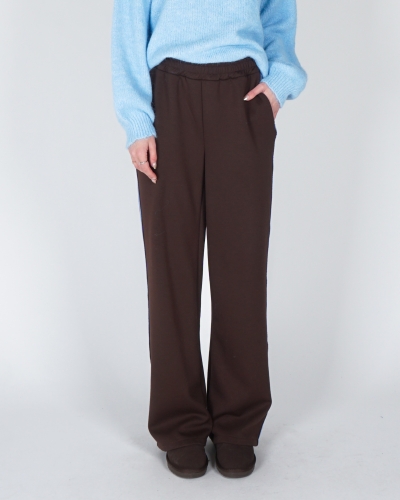 BROEK MET BIES BRUIN/BLAUW