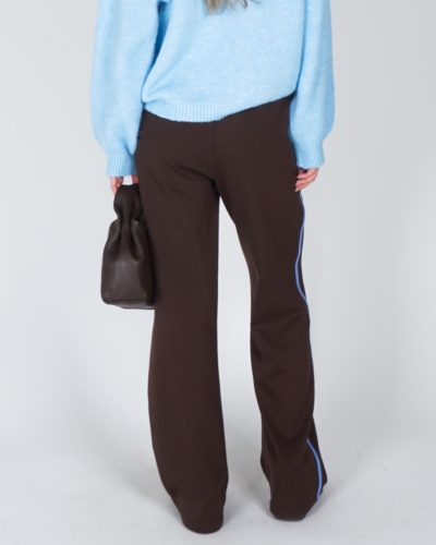 BROEK MET BIES BRUIN/BLAUW