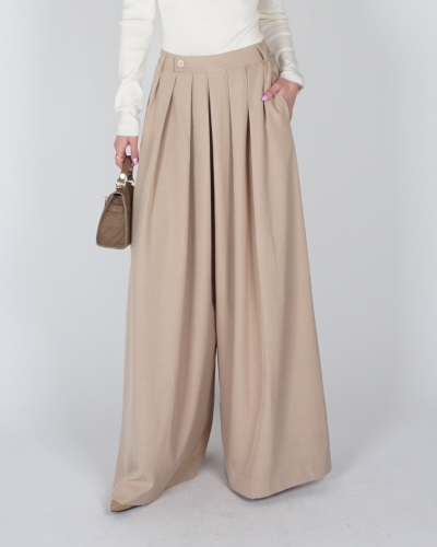 Gossip PANTALON MET PLOOIEN CAMEL