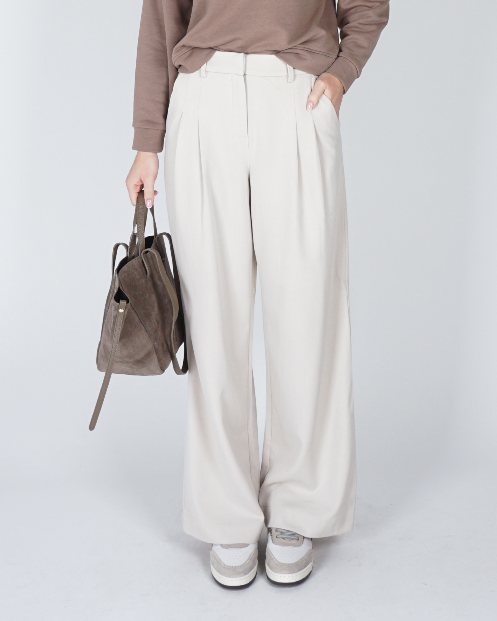 WIDE LEG PANTALON HENRIKA ECRU