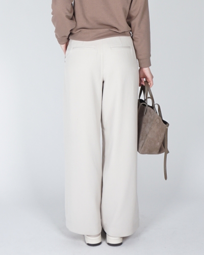 WIDE LEG PANTALON HENRIKA ECRU