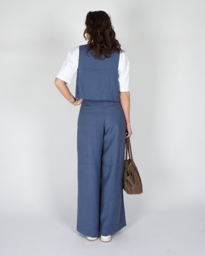 WIJDE PANTALON FRODE BLAUW