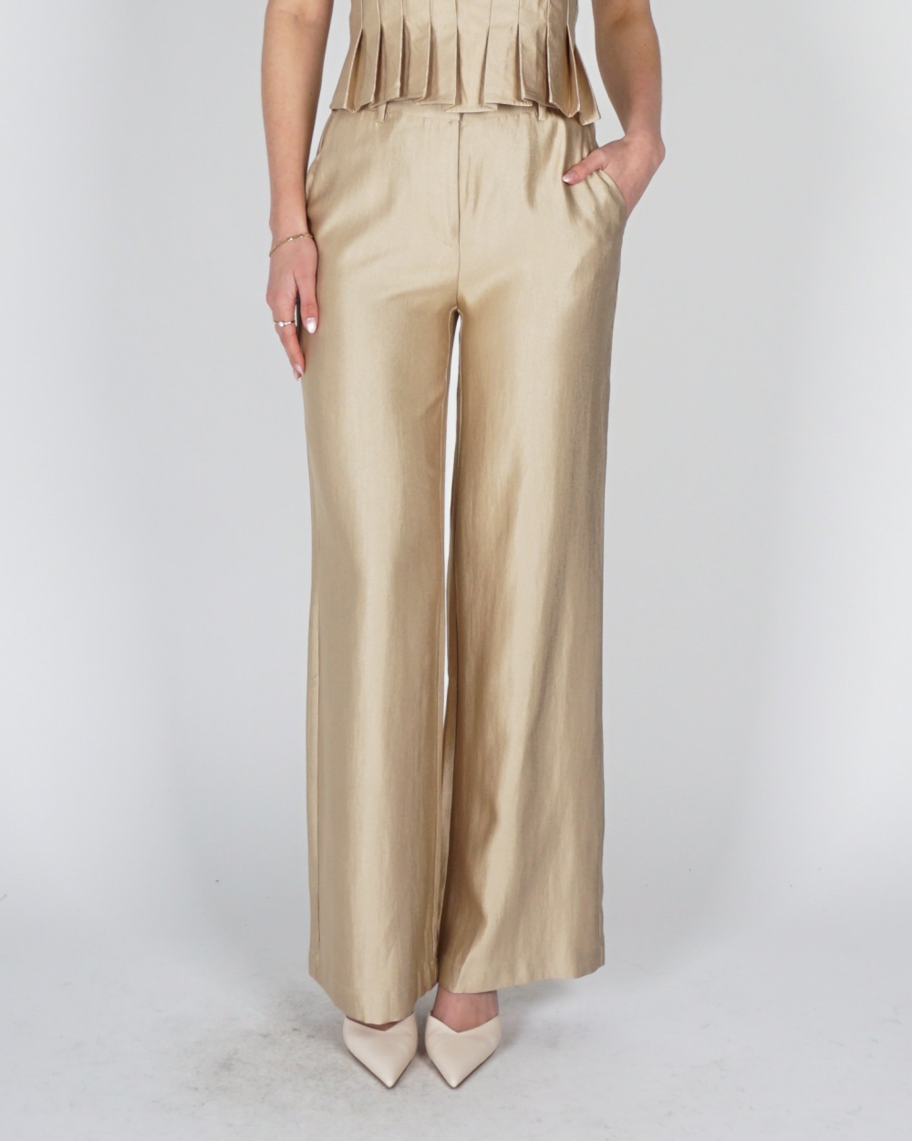 PANTALON LOLANI WIDE GOUD