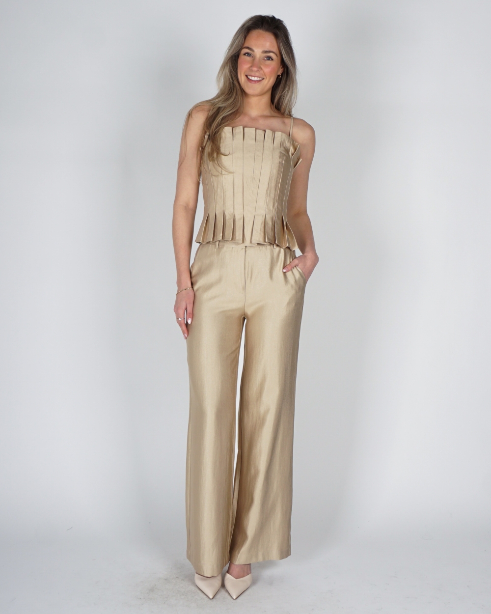 PANTALON LOLANI WIDE GOUD