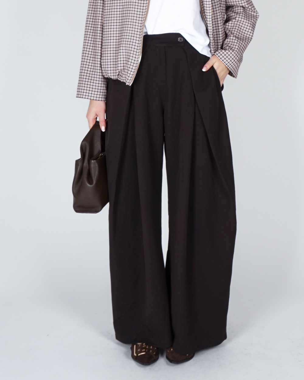 PANTALON PLOOIEN BRUIN