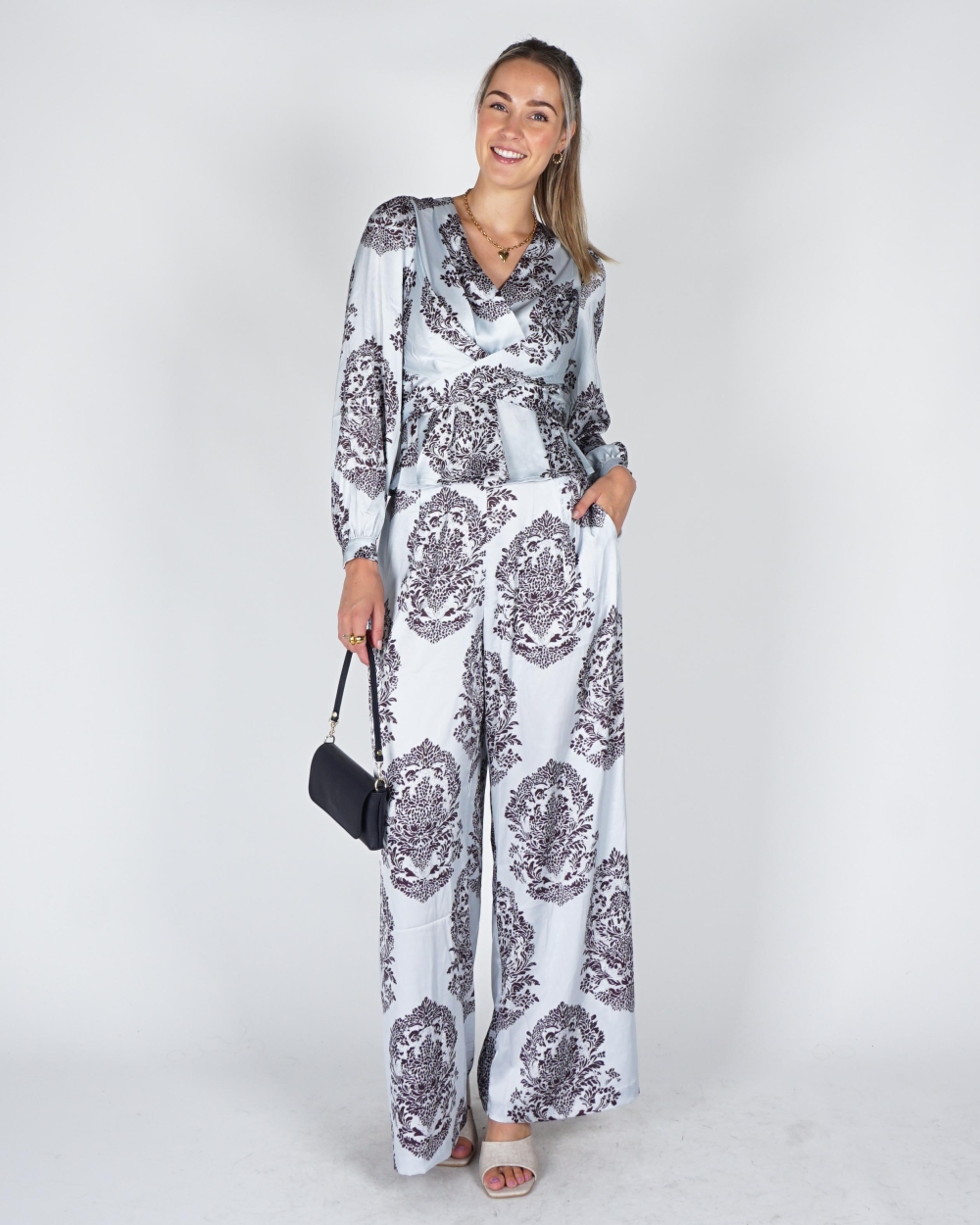 Neo Noir PANTALON LUNET Lichtblauw