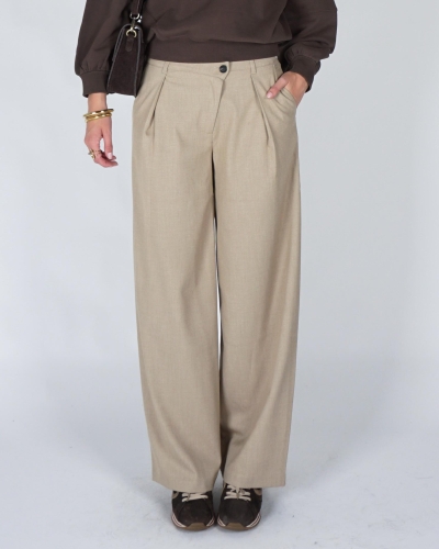 YAYA Geweven broek met wijde pijpen 01-301286-609