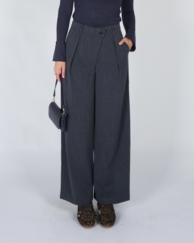 YAYA Geweven broek met wijde pijpen 01-301286-609