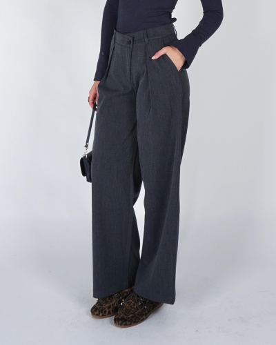 YAYA Geweven broek met wijde pijpen 01-301286-609
