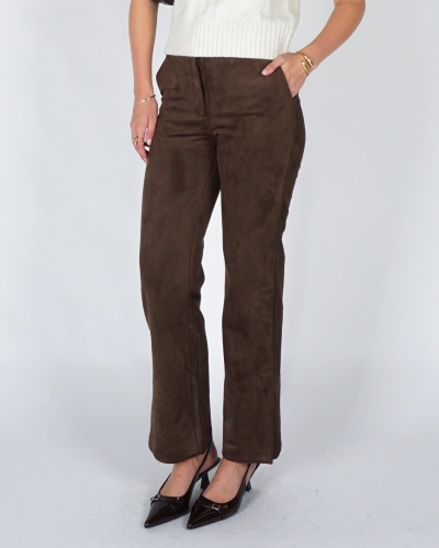 YAYA Su?de broek met wijde pijpen 01-309283-609