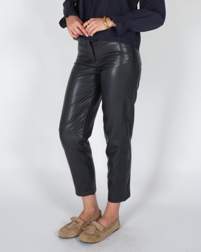 YAYA Kunstleren broek met wortelmod 01-309289-609