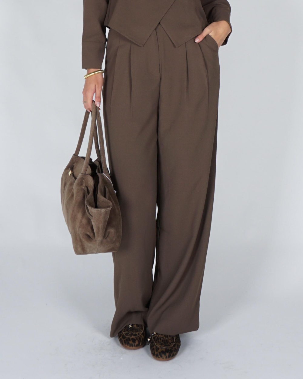Neo Noir ZOBA CREPE PANTALON Groen