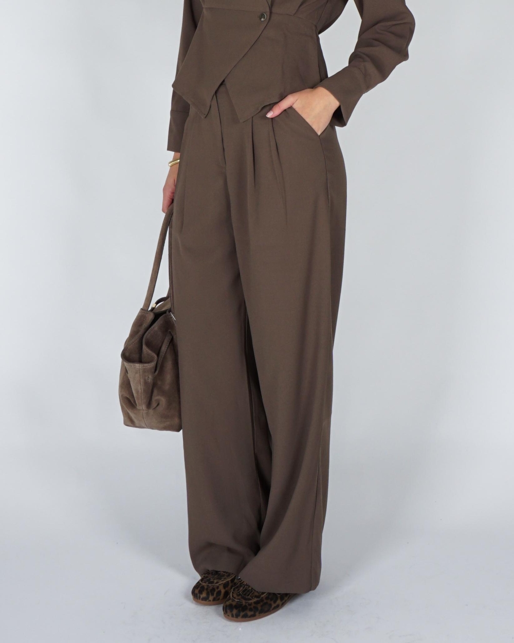 Neo Noir ZOBA CREPE PANTALON Groen