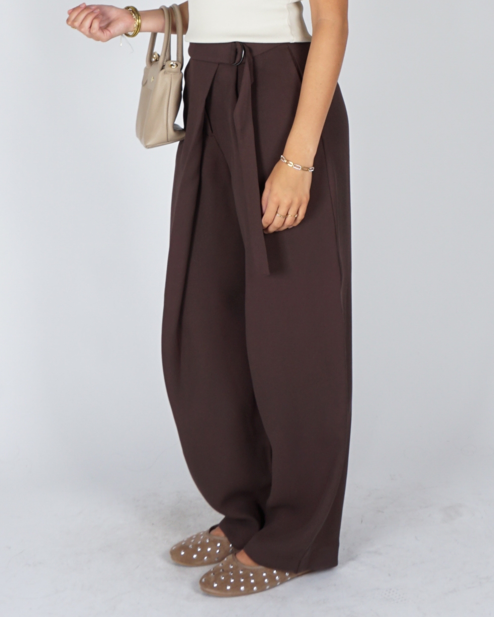 PANTALON ESTERIANE DONKERBRUIN