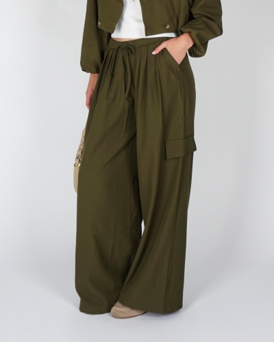 Refined Department CARGO PANTALON MILA Donkergroen