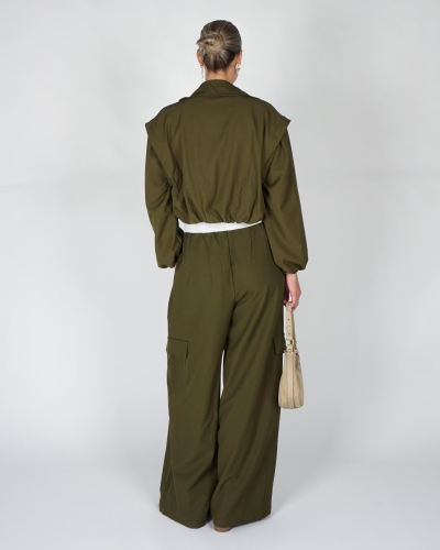 Refined Department CARGO PANTALON MILA Donkergroen