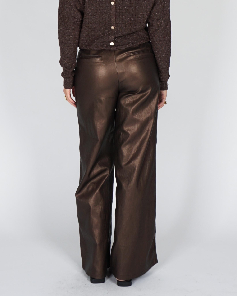 Nukus PANTS BODINE PU Bruin